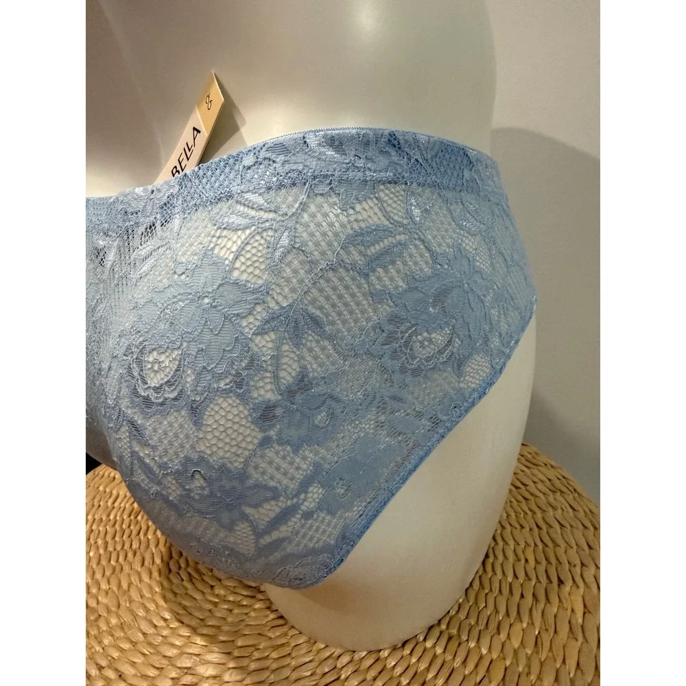 Cosabella Never Say Never Comfort Micro Lace Brief Aasmani Blue New size L